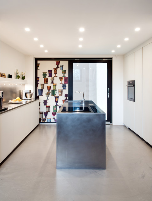 Steel Kitchen in Loft industriell-koek