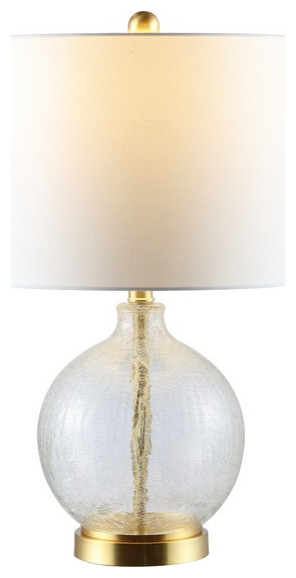 Lovell Glass Table Lamp Clear/Gold Safavieh