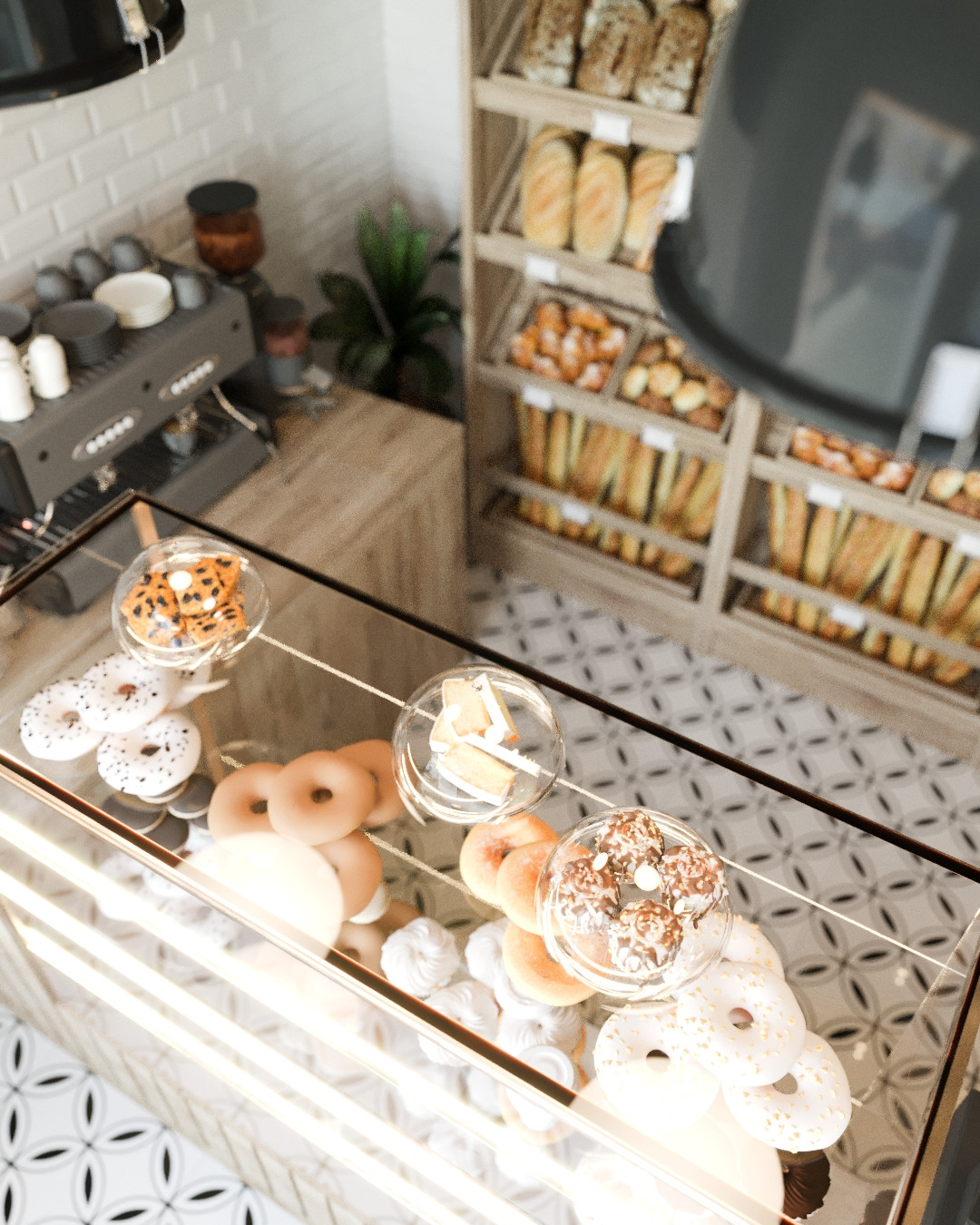 Кофейня Плюшки-Подружки в помещении нестандартной формы