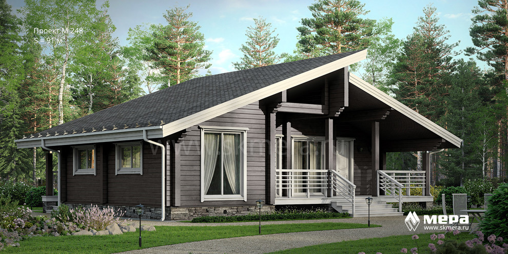 Современные  дома из клееного бруса