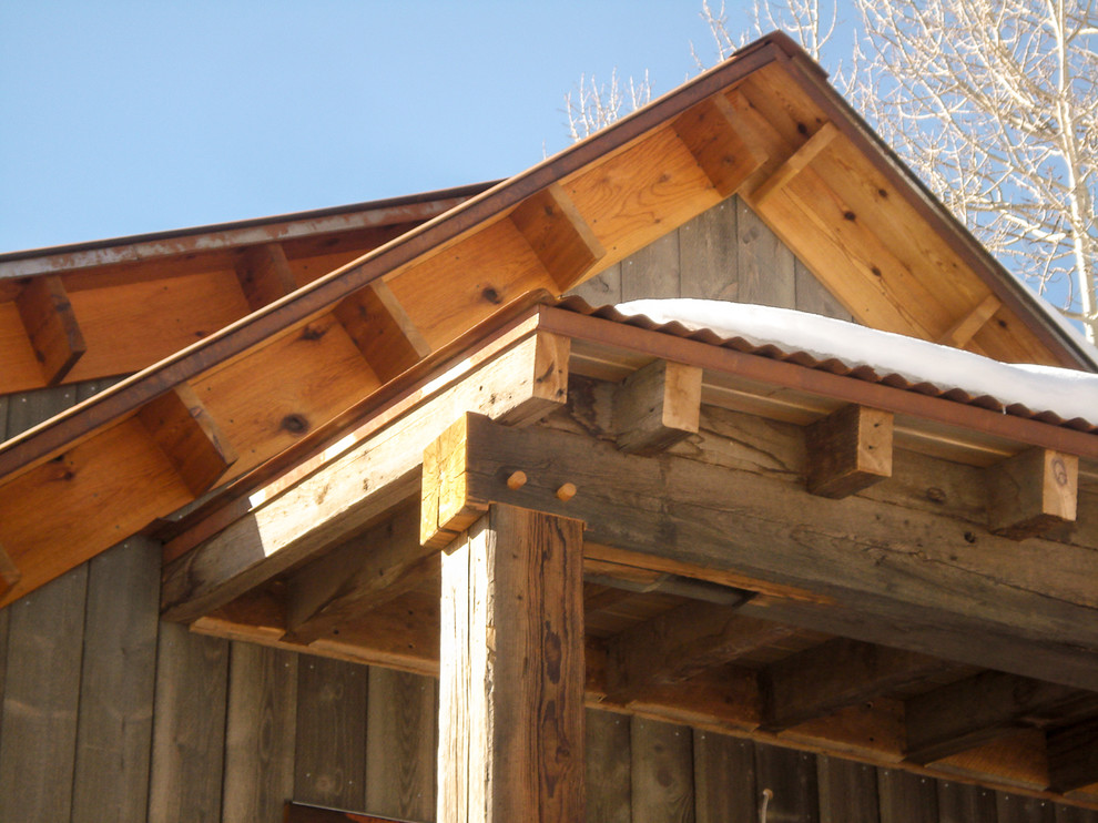 Inspiration for a rustic home design remodel in Denver