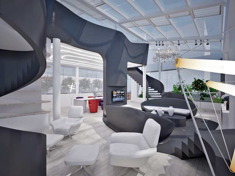 Проект 79 - Интерьер двухуровневой квартиры (13 вариант)