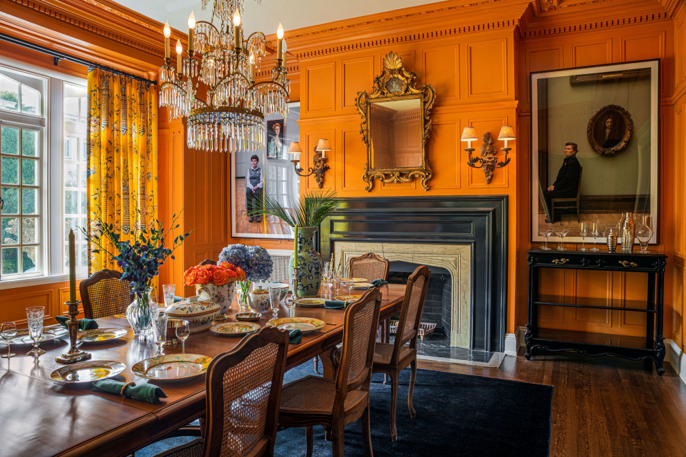 Elegant dining room photo in Miami