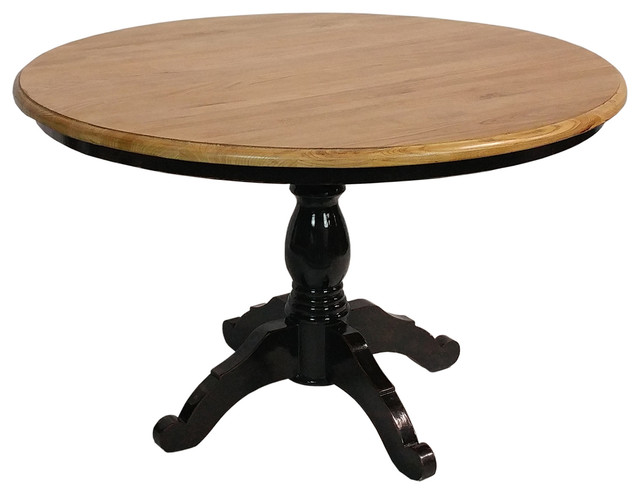Round Reclaimed Wood Black Dining Table Traditional Round Reclaimed Wood Black Dining Table