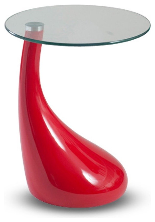Ital Modern Julia Teardrop Side Table - Red