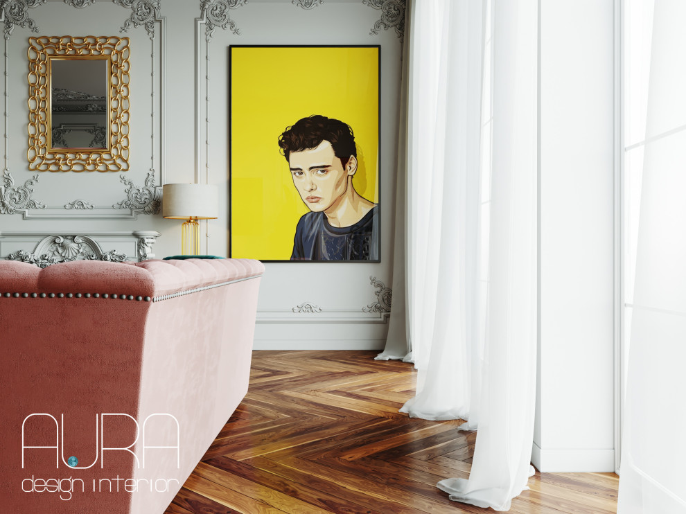 Дизайн гостиной в коттедже на Рублево-Успенском шоссе, г. Москва