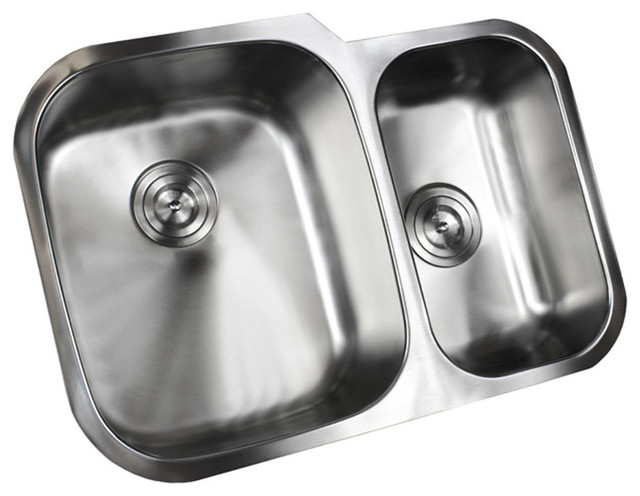 Undermount 16g Stainless Steel 29 60 40 Double Bowl Kitchen Sink With Colanders