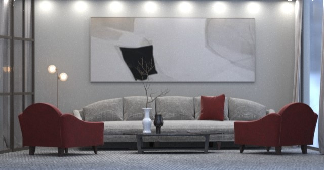 3d-визуализация гостиной