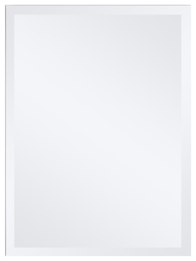 Frameless Square Beveled Mirror, 23.6" X 31.5" Contemporary Bathroom Mirrors by Decor