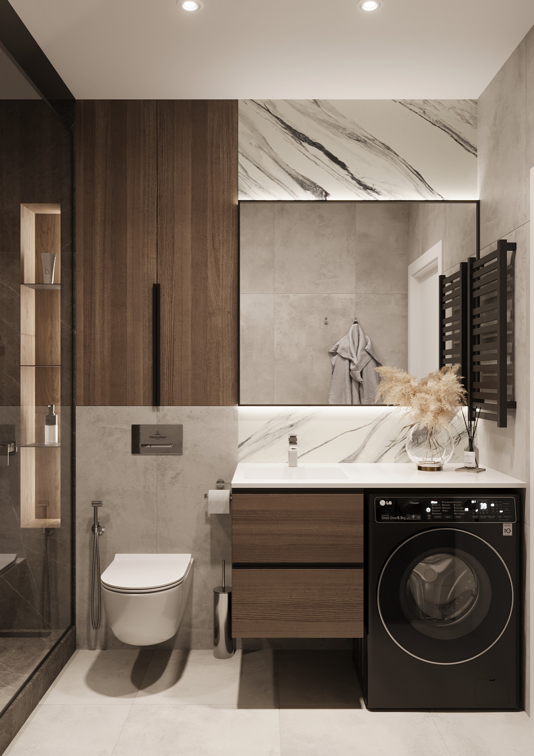 Проект интерьера ванной комнаты