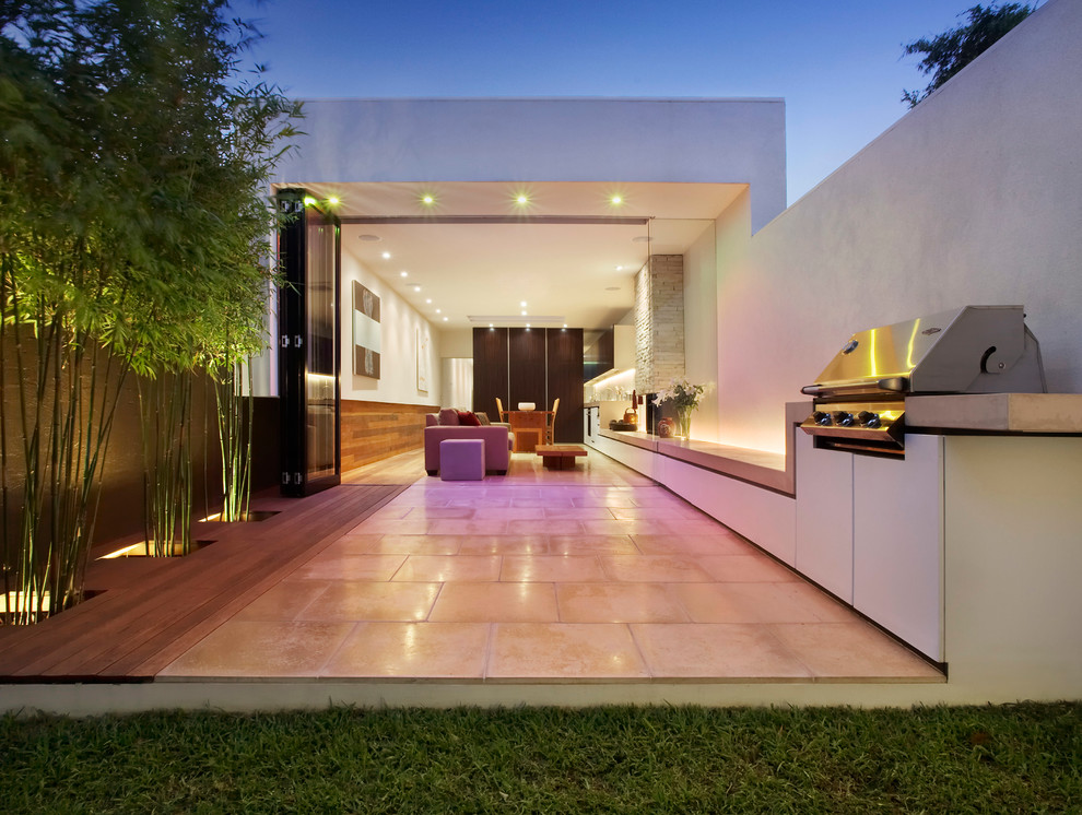 This is an example of a small contemporary backyard patio in Melbourne.