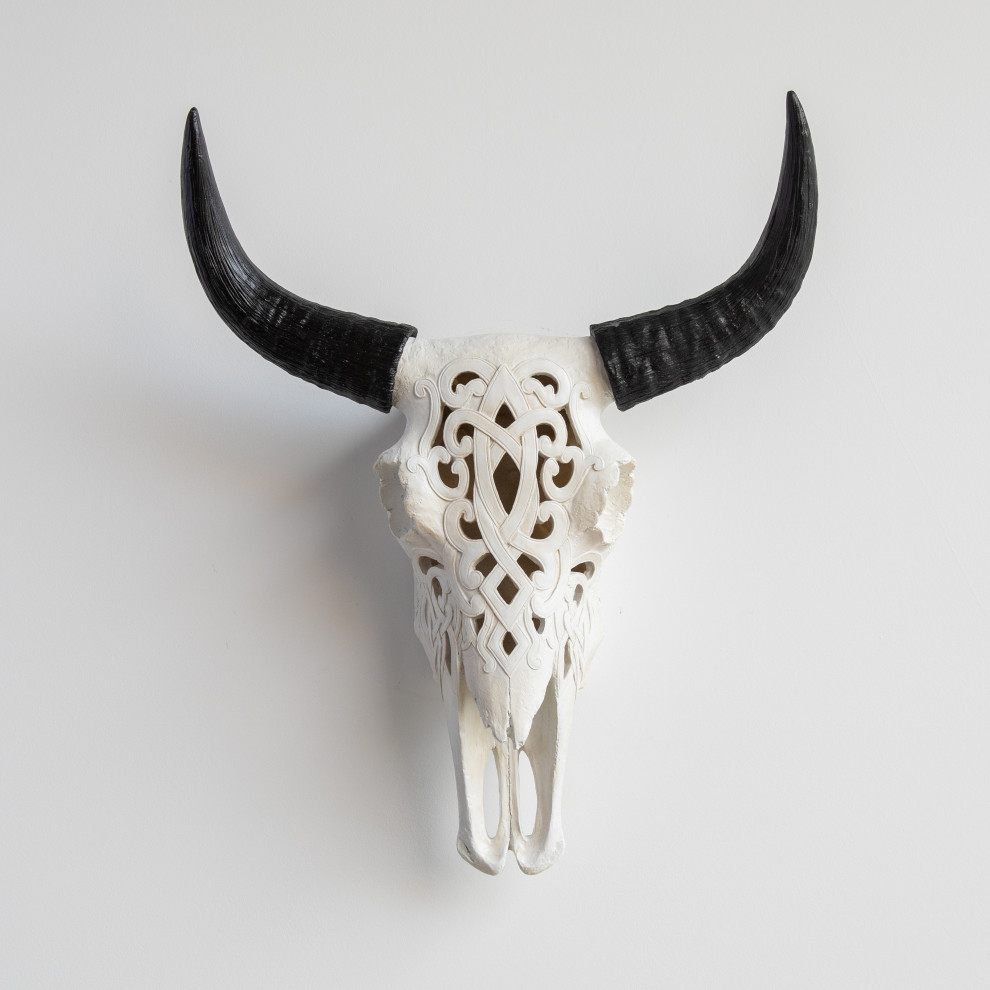 Large Realistic Effect Bison Skull Wall Plaque Ornament Cow Bull 90 cm 