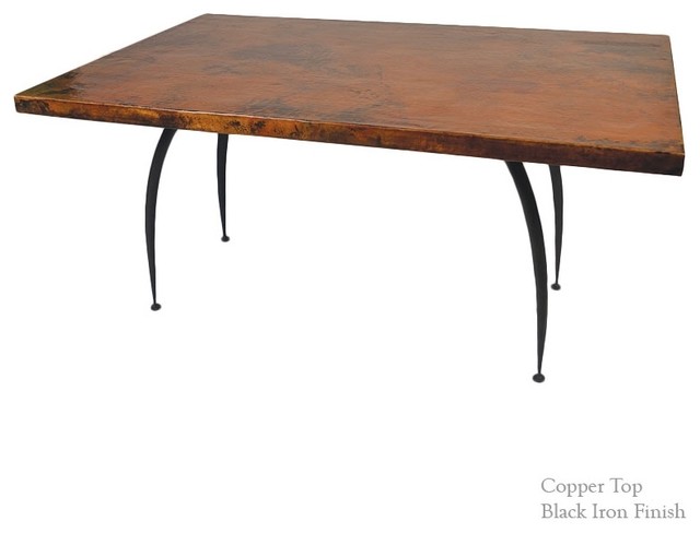 Pinnacle Dining Table With 44 X72 Soft Oval Copper Top Pinnacle Dining Table With 44 X72 Soft Oval Copper Top