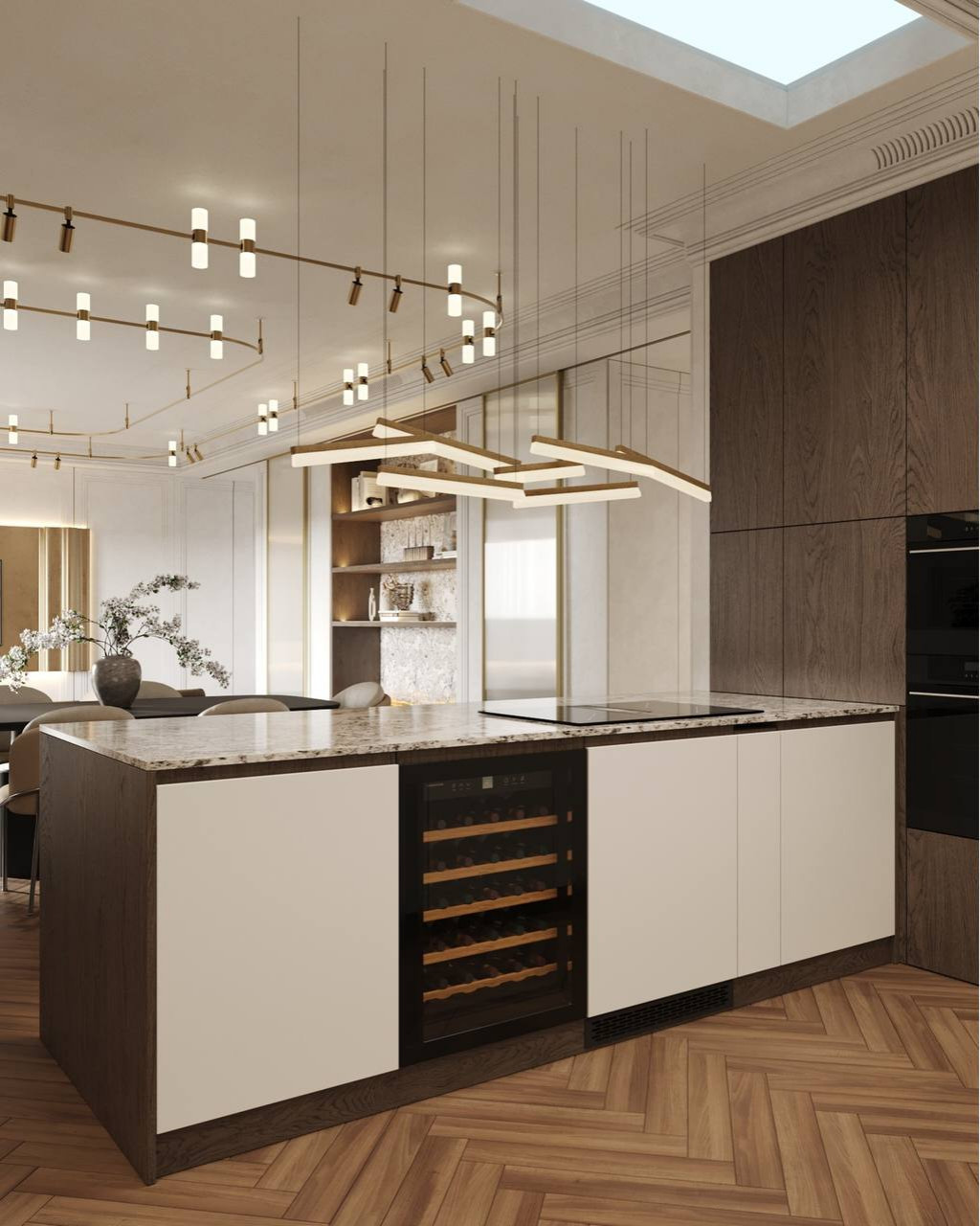 Уютная кухня-гостиная 51,1 м².