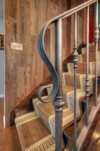 Lower Level Conversion contemporary-staircase