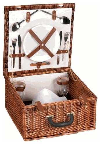 Wicker Picnic Basket for Two
