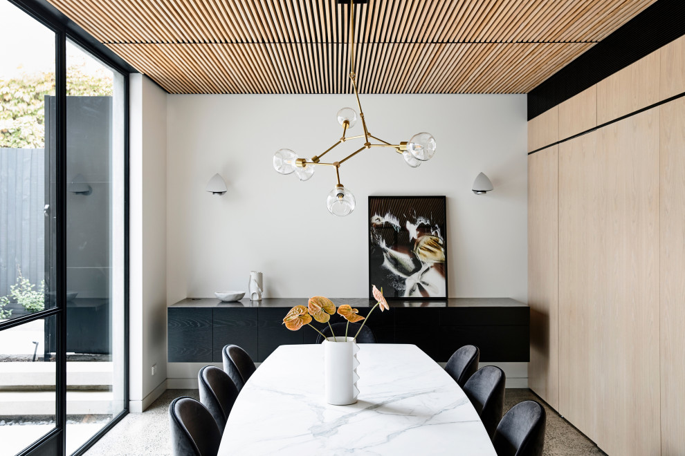 Modern dining room in Melbourne.