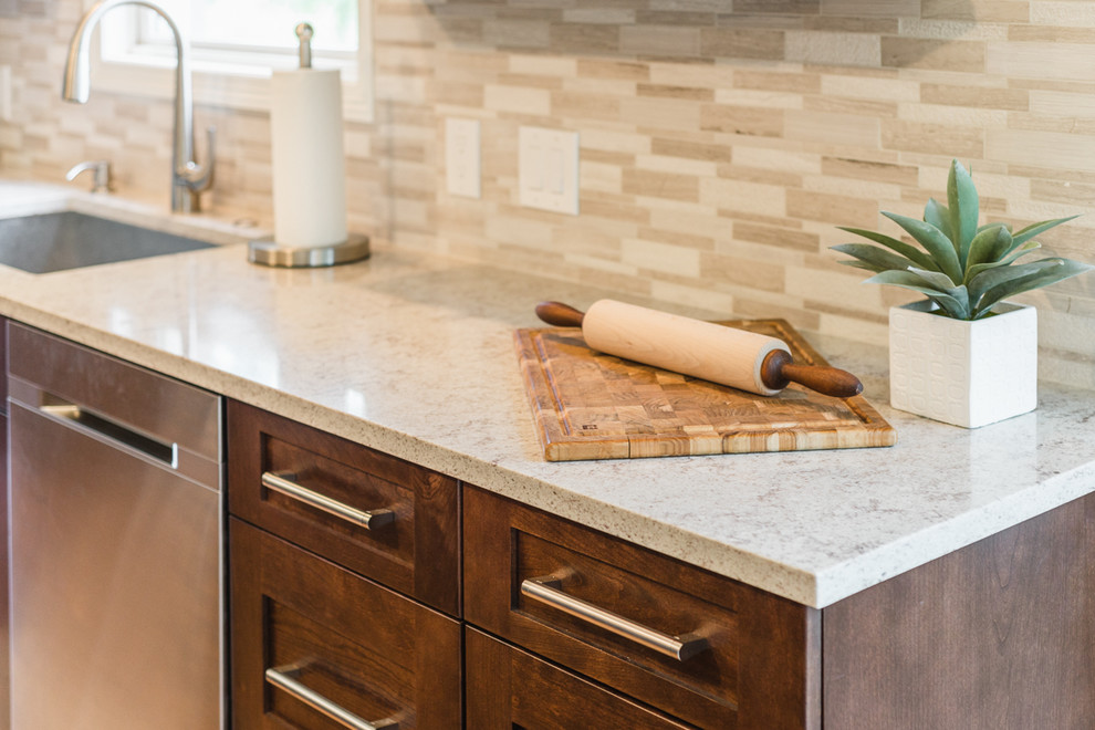 Inspiration for a transitional home design remodel in Denver