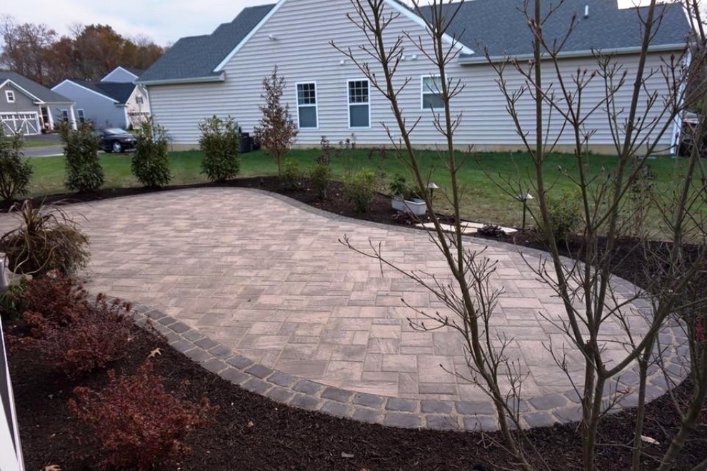 Howell, NJ Freeform patio and rear landscaping