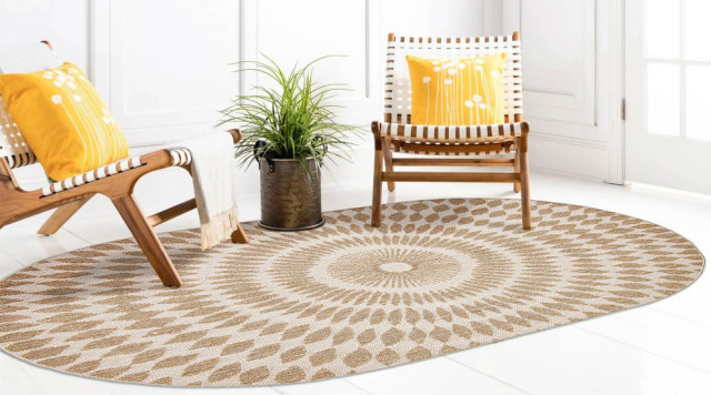 Manon Rug Manon Area Rug, 5'x8' - Beach Style - Area Rugs - by ECARPETGALLERY | Houzz