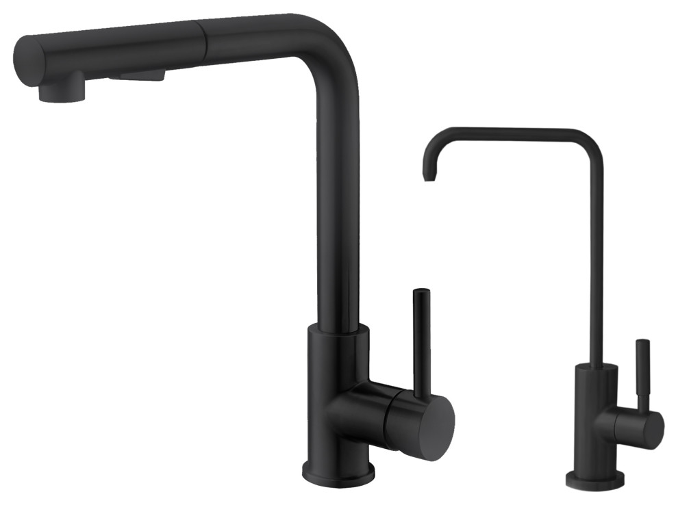 K130NK147N Single Handle Pull Down Kitchen Faucet With Cold Water Tap