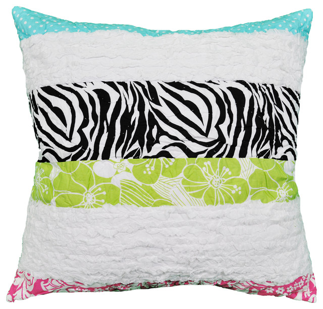 Lacey Quilted Multicolor Throw Pillow
