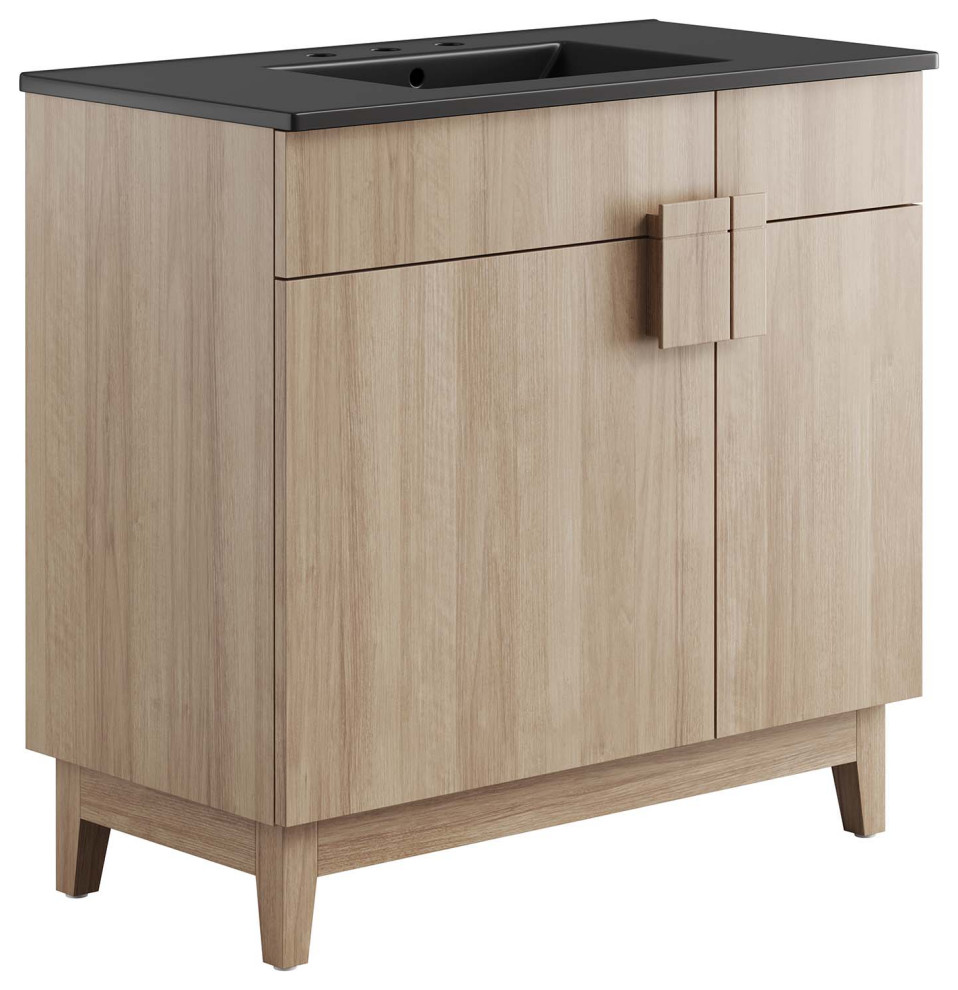 Miles 36" Bathroom Vanity - Black Oak - Transitional - Bathroom ...