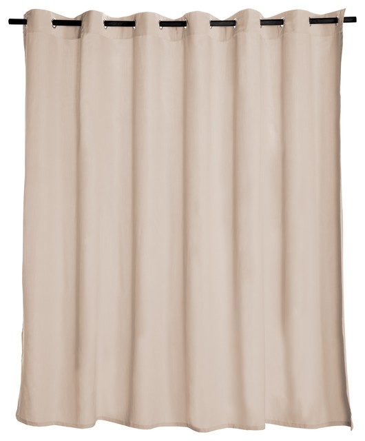 Extra Wide Outdoor Curtain With Nickel Grommets Contemporary Beige Extra Wide Outdoor Curtain With Nickel Grommets 108 Long