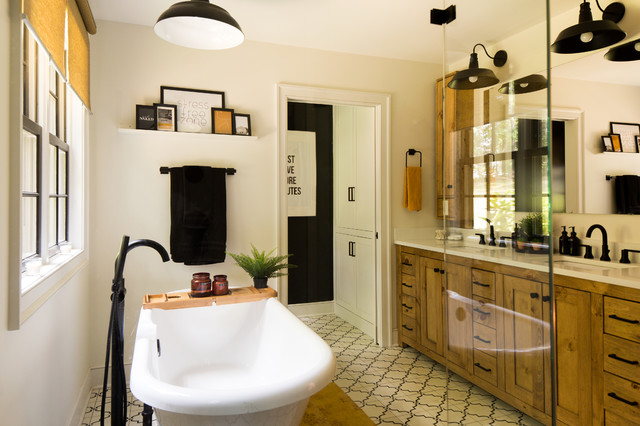 Modern Bohemian Touches For A New Family Bathroom