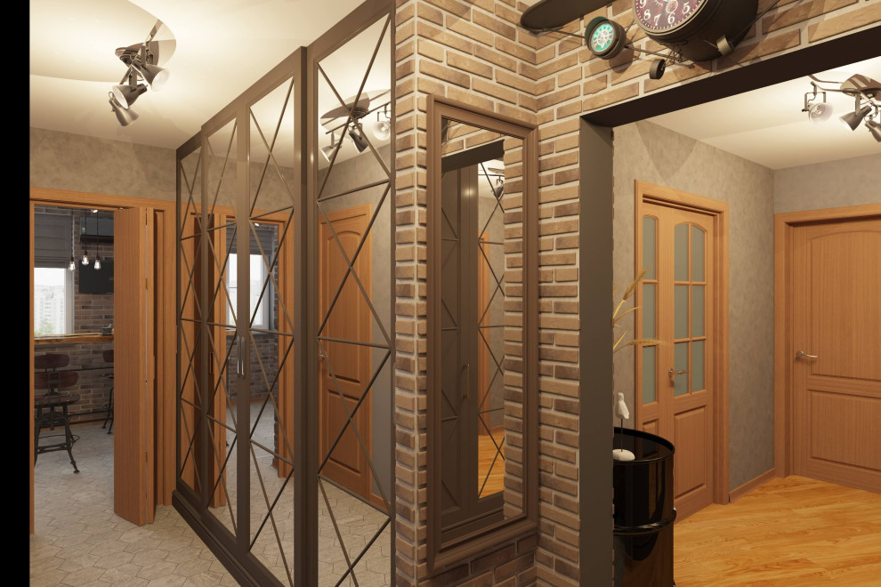 Трехкомнатная квартира 75м2 в стиле лофт, в доме серии П-3