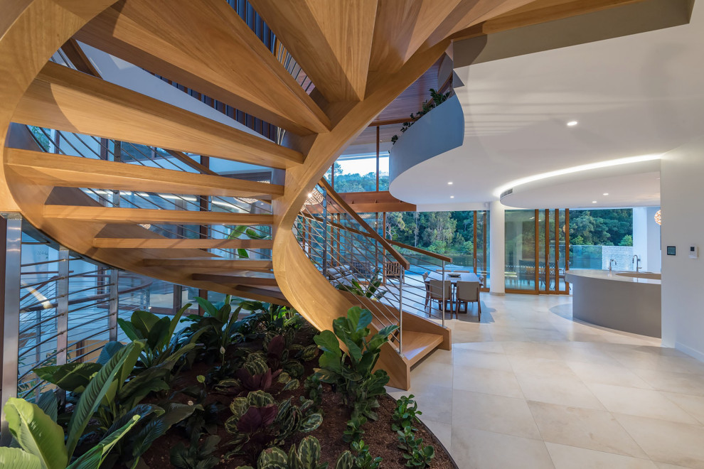 This is an example of a tropical staircase in Sunshine Coast.