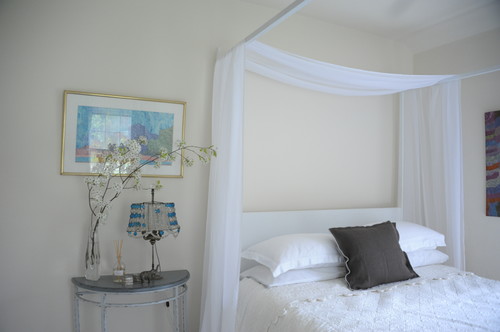 Where can i find a single sheer panel for a canopy bed frame this ...
