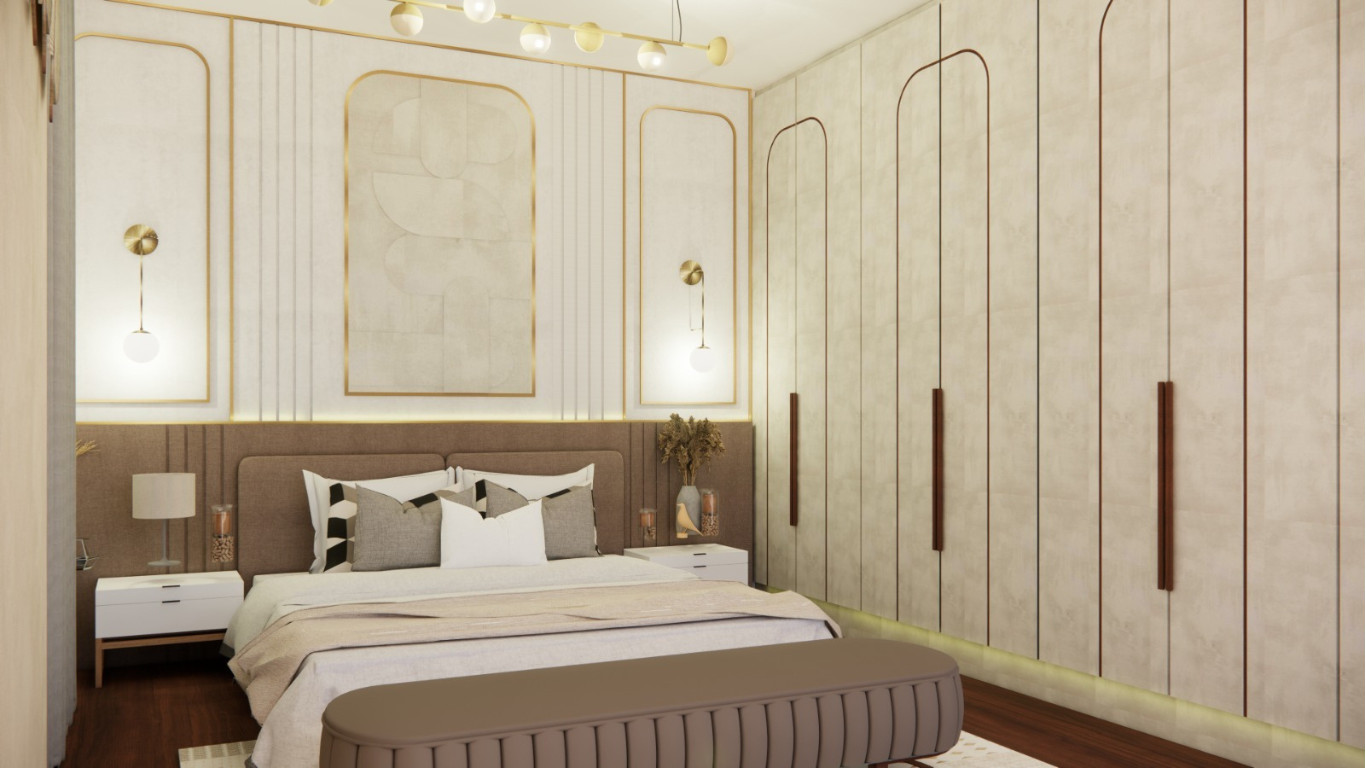 Luxe White and Gold Master Suite in Tring