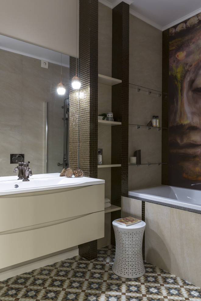 Квартира "Синий агат и яркая охра"