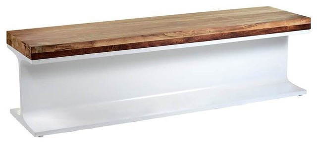 Marisol Bench White Contemporary Accent And Storage Benches