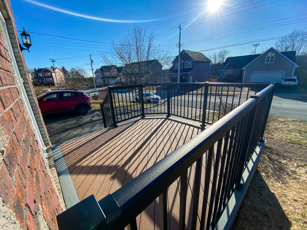 Small Entrance Deck with Black Railings Nova Scotia, Canada Deck