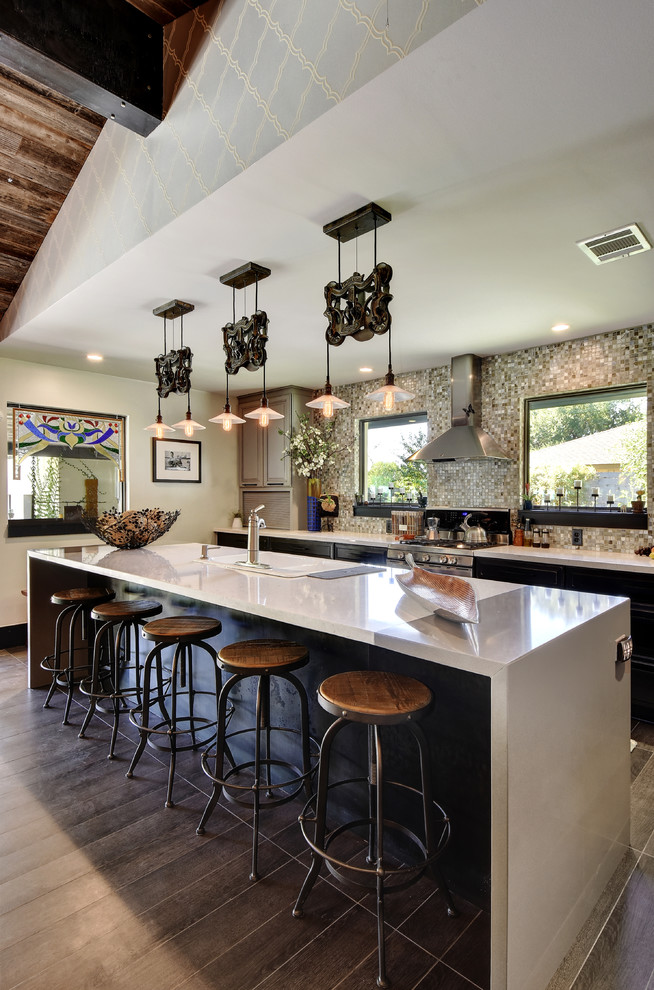 Example of an eclectic home design design in Austin