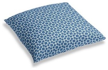 Bright Blue Square Trellis Custom Floor Pillow