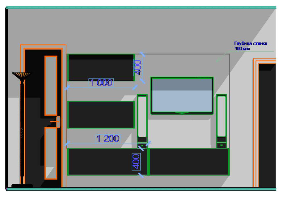 Дизайн-проект квартиры 40кв.м., перепланировка.