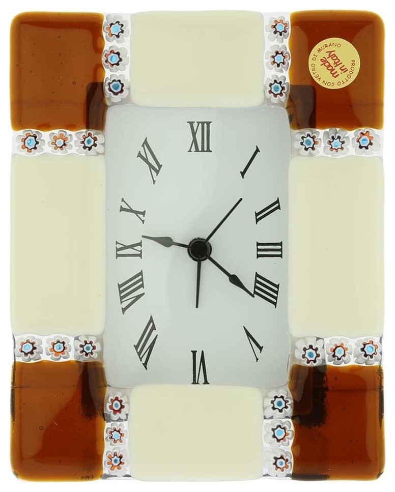 GlassOfVenice Murano Glass Venetian Alarm Clock Ducale