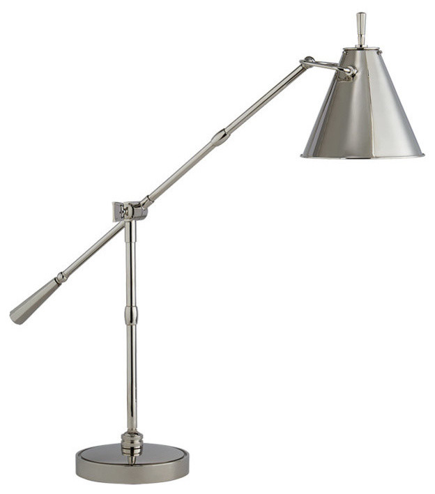 Thomas O'Brien Goodman 1 Light Table Lamp in Polished Nickel