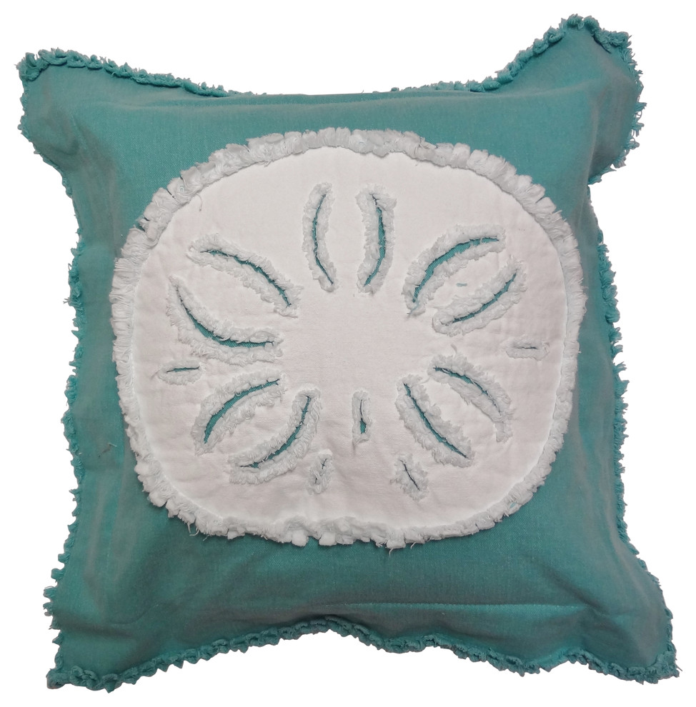 Coastal Sand Dollar Throw Pillow Beach Style Decorative Pillows