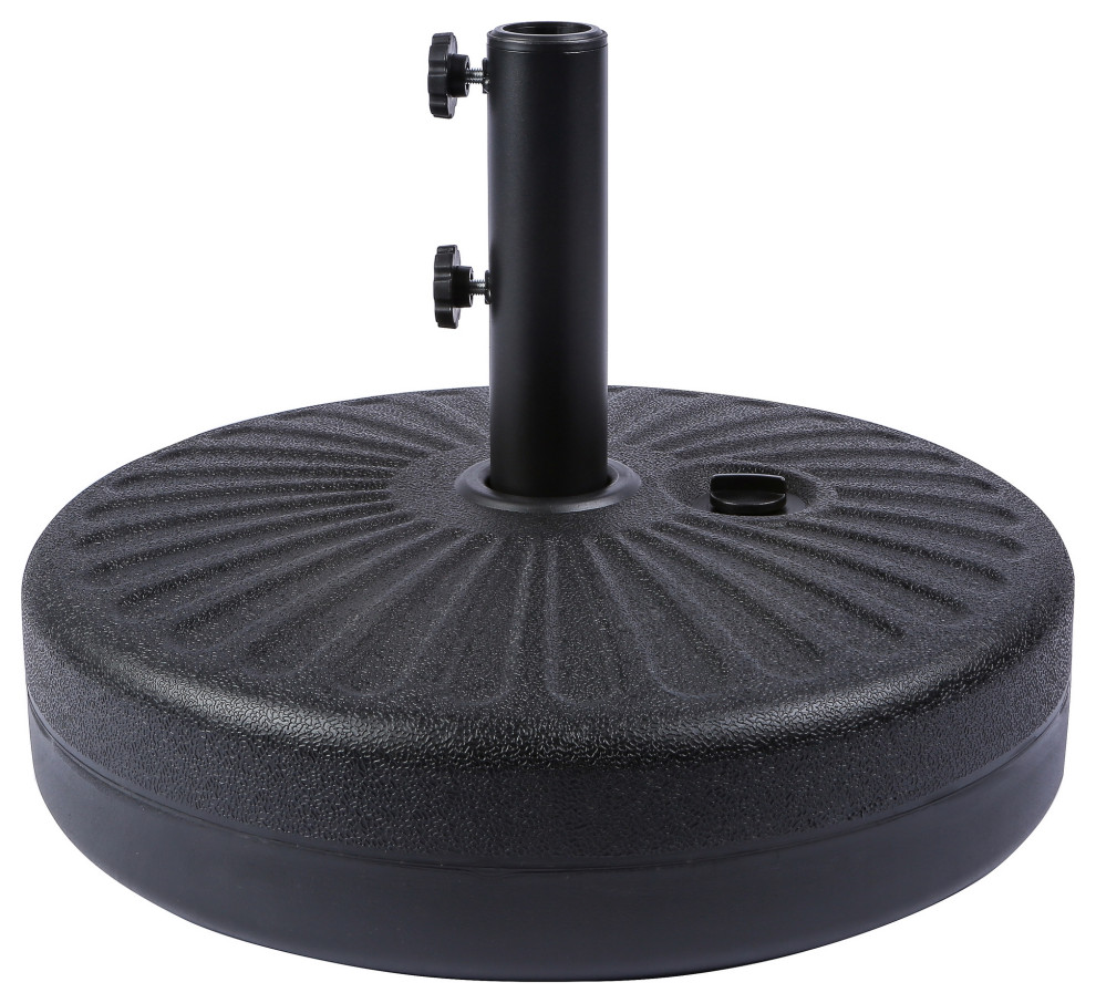 Fillable Round Plastic Market Umbrella Pole Holder Stand Base Modern