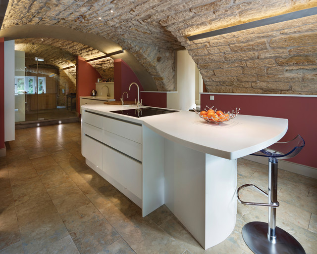 Stunning use of original features modern-kueche