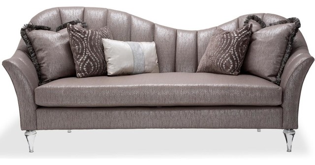 Aico Michael Amini Studio Maritza Channel Back Sofa Transitional Aico Michael Amini Studio Maritza Channel Back Sofa