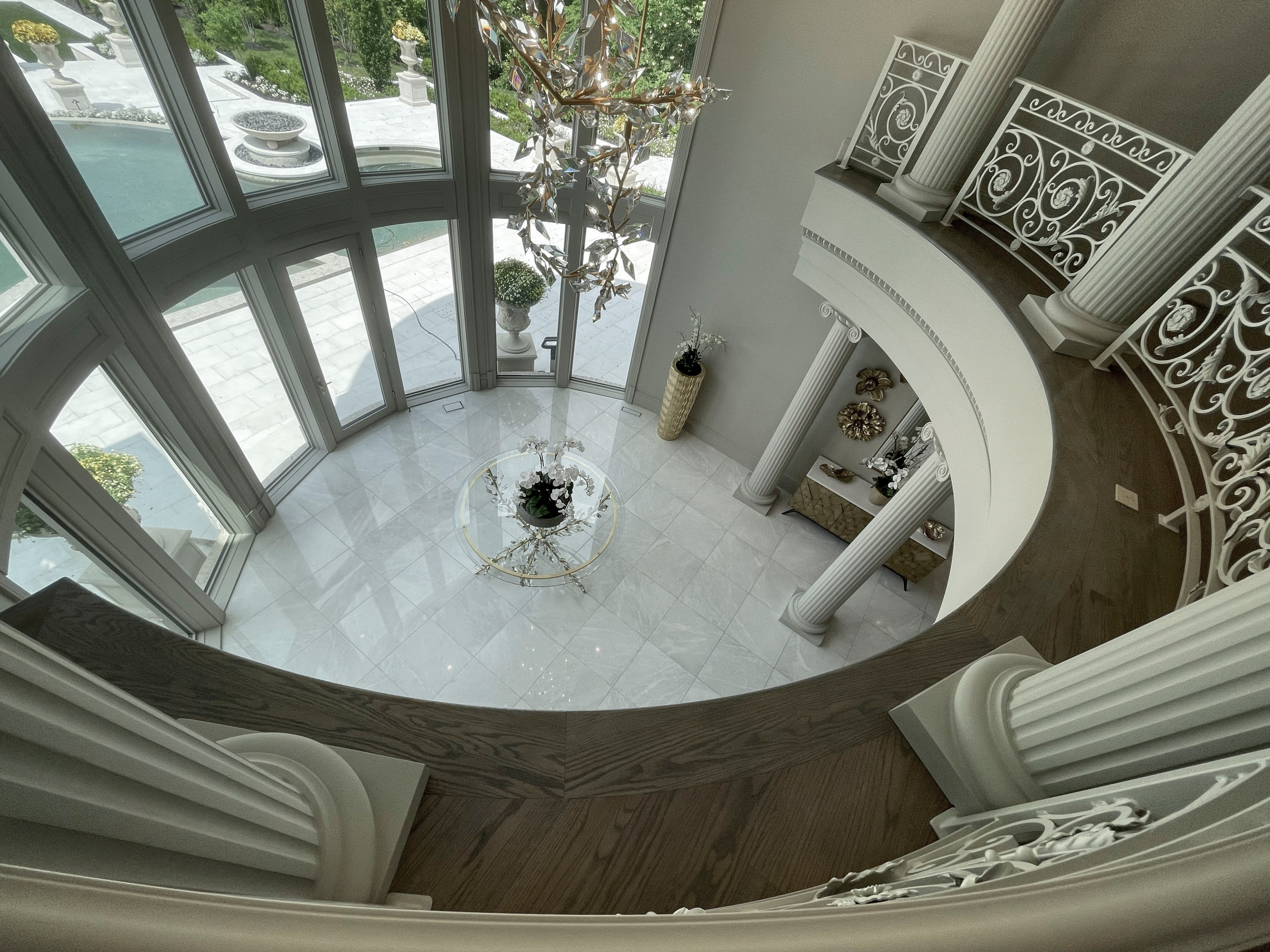 104_Curved Staircases in 18th Century French Inspired Mansion, Mclean VA 22101