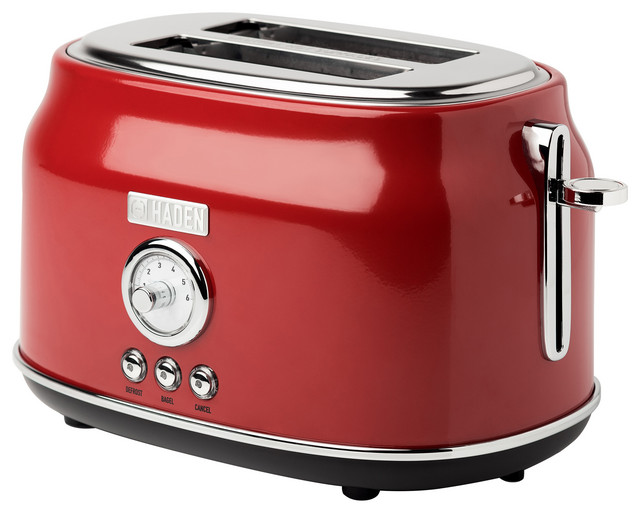 Haden Dorset 1.7 Liter Stainless Steel Electric Kettle, Red, Toaster