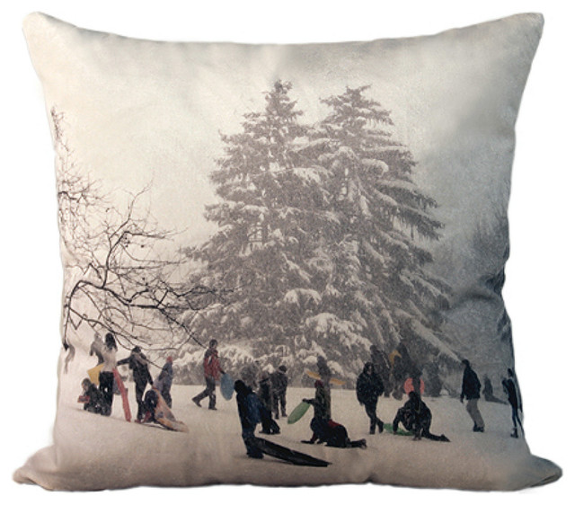 Snow Day Pillow from the Winter Park Collection by Joe Ginsberg