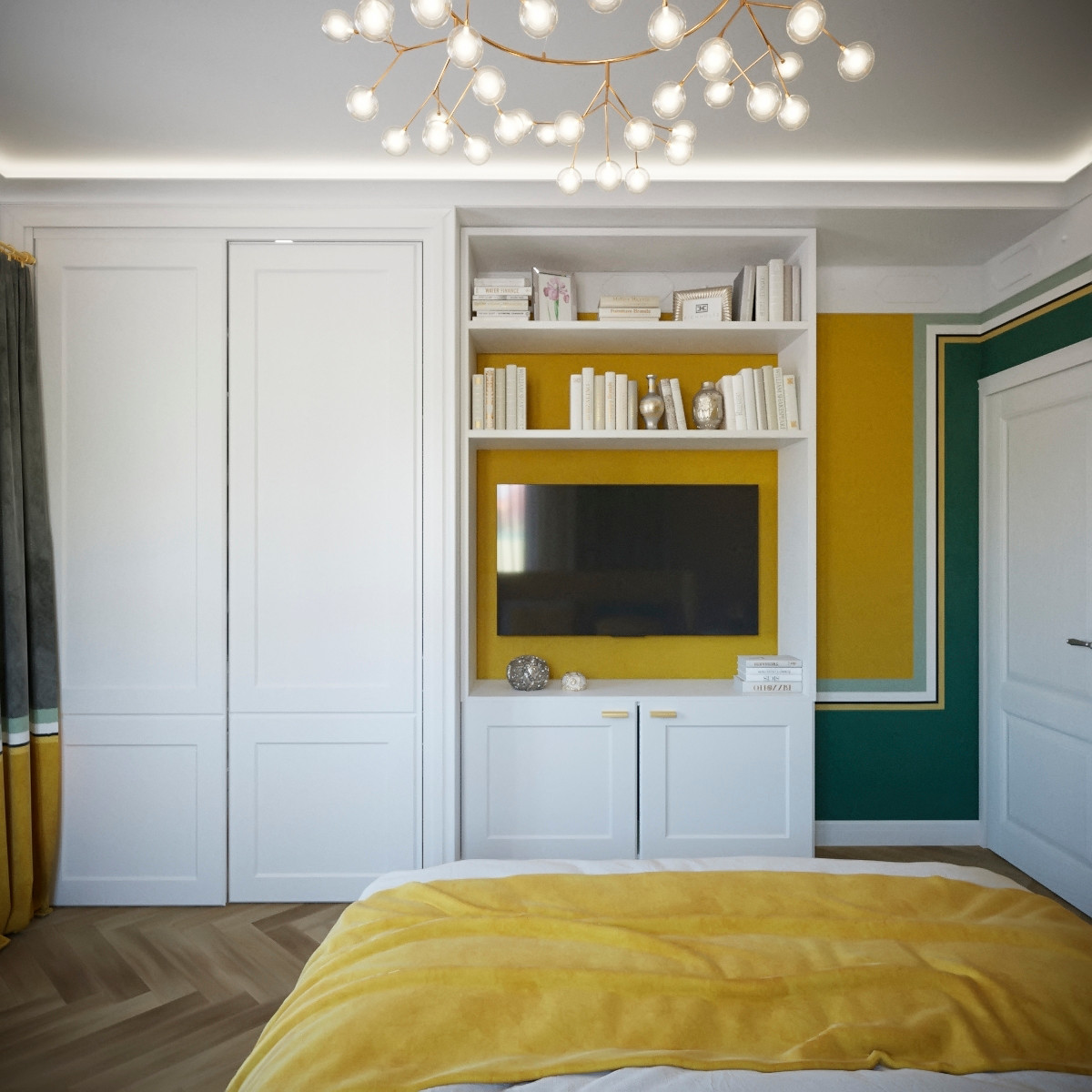 Горчичная спальня