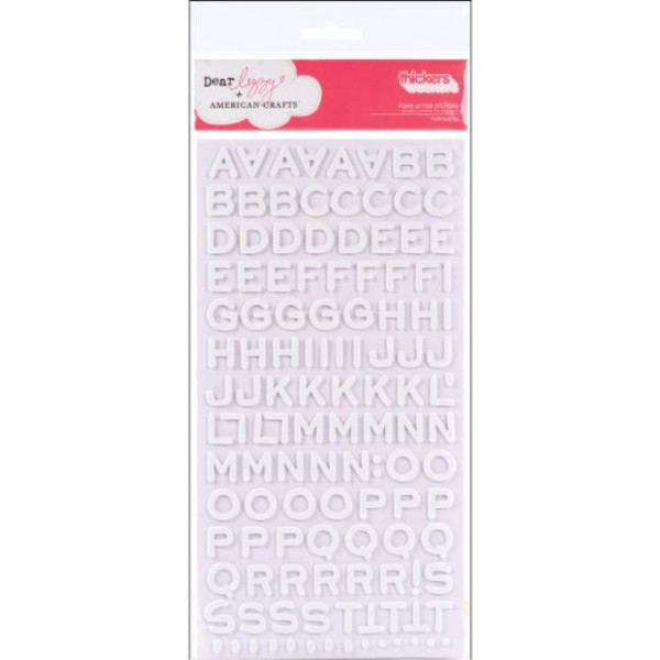 American Crafts Thickers Foam Letter Stickers, Fantastic White ...